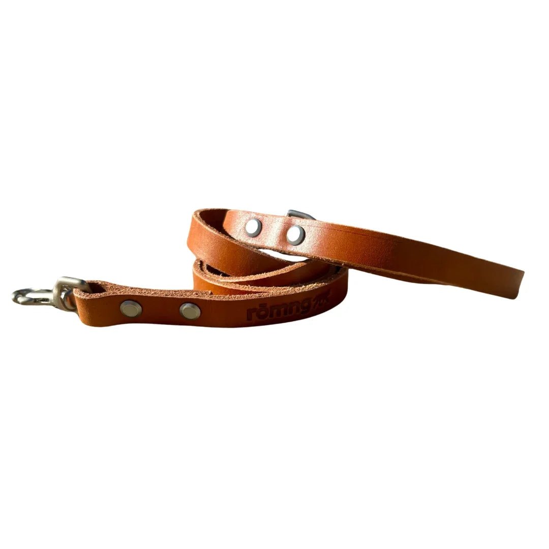 48" Genuine Leather Dog Leashes - Made in USA Camel
