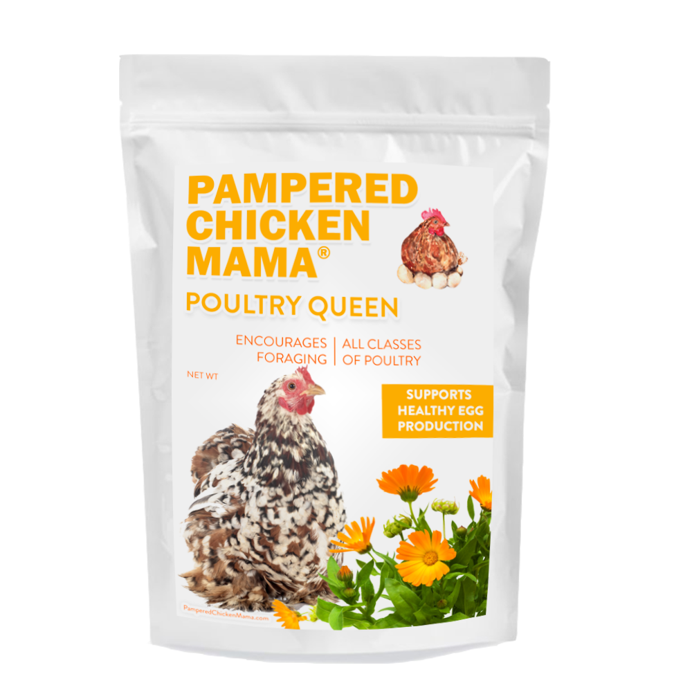 Chicken Treats: Poultry Queen Mealworm, Flax & Herb Blend by Pampered Chicken Mama for Healthy Chickens & Egg Production