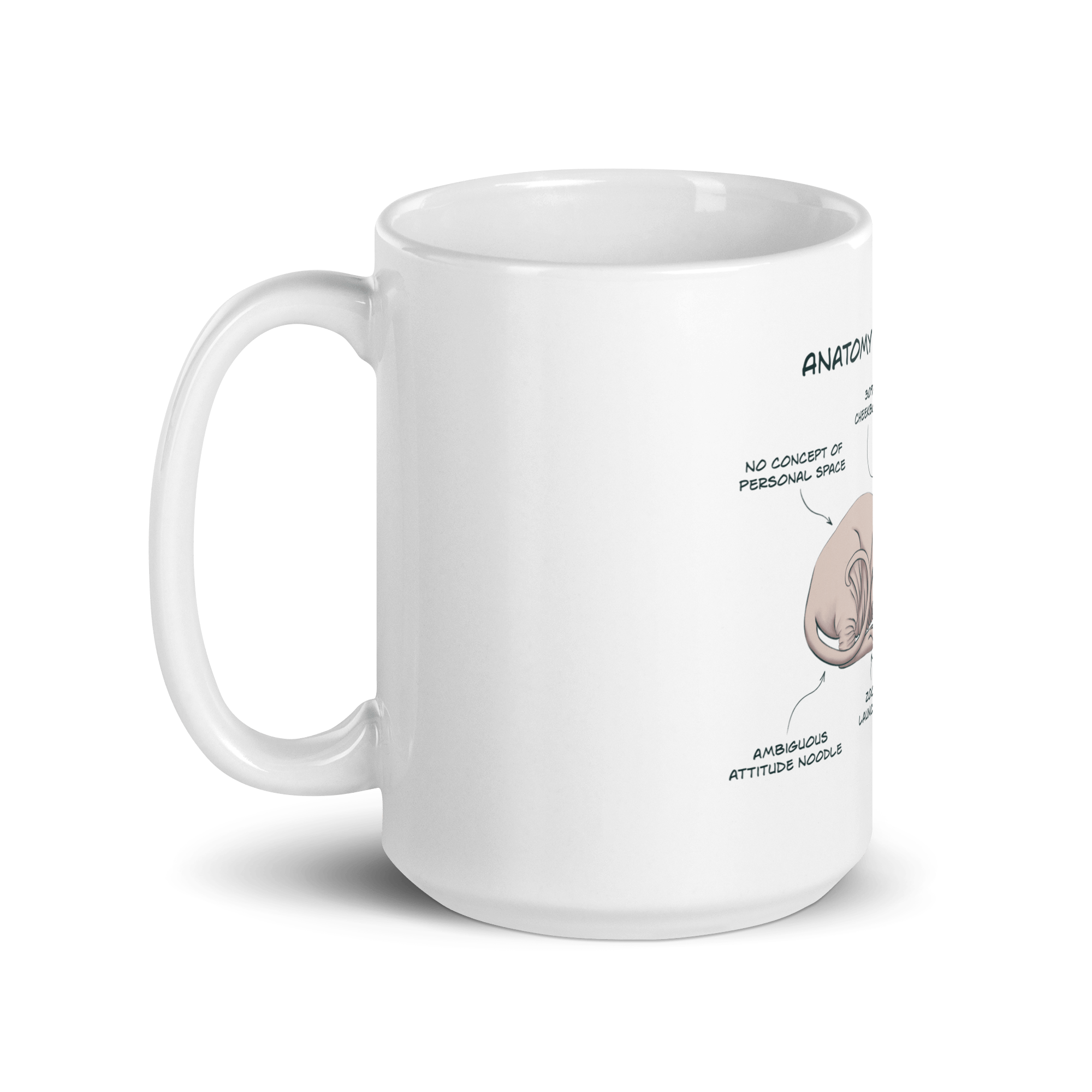 "ANATOMY OF A SPHYNX CAT" COFFEE MUG
