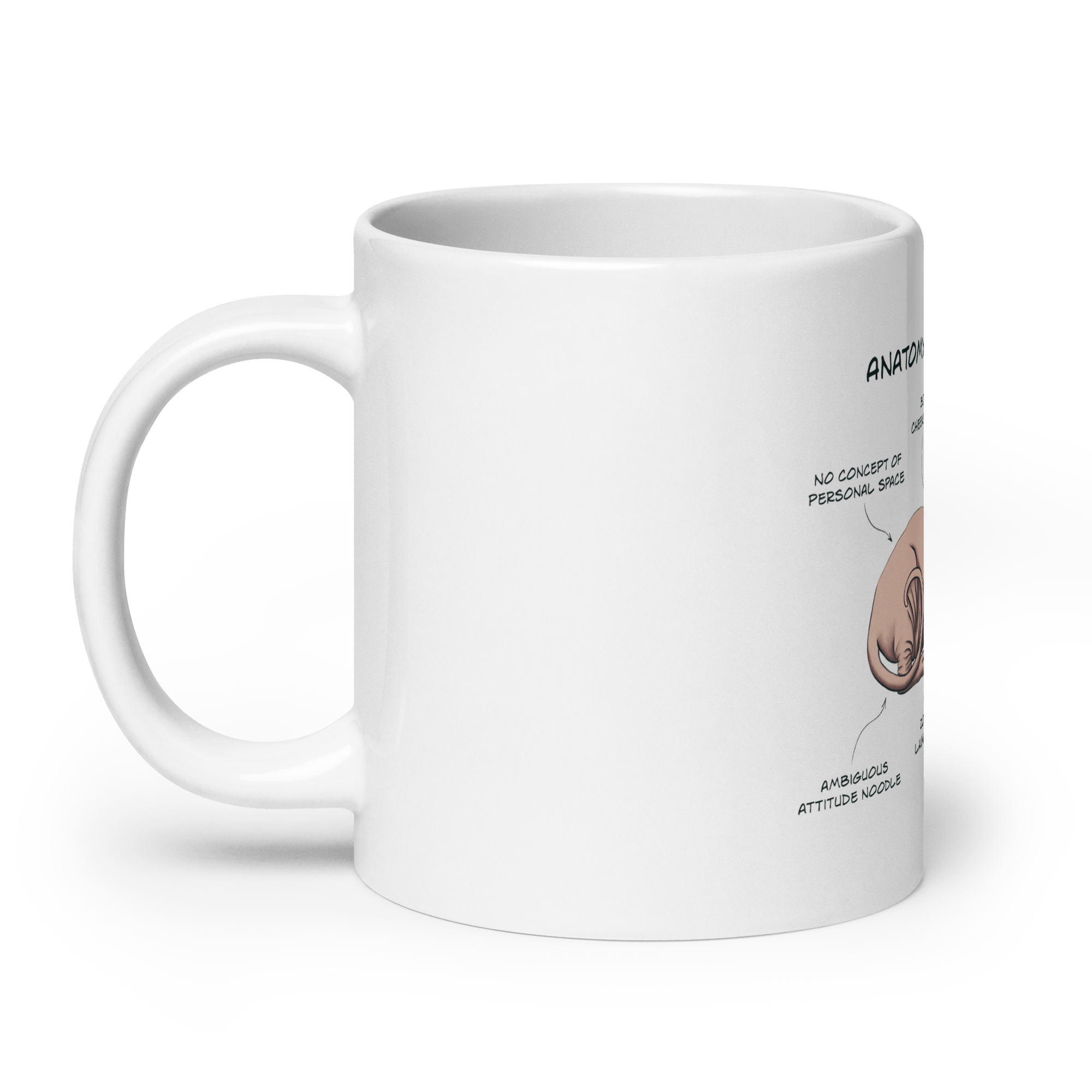 "ANATOMY OF A SPHYNX CAT" COFFEE MUG