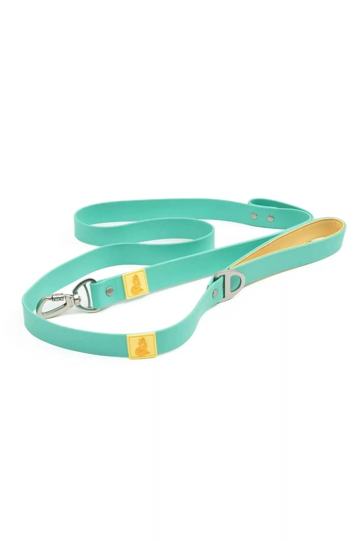 Aria the Fox Island Vibes Waterproof Dog Leash Aqua Sunshine Yellow