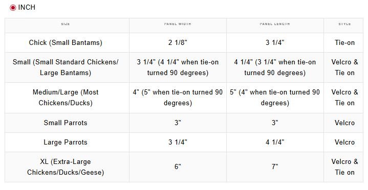 Birdy Bra crop bra (chicken crop bra/crop bra for chickens)