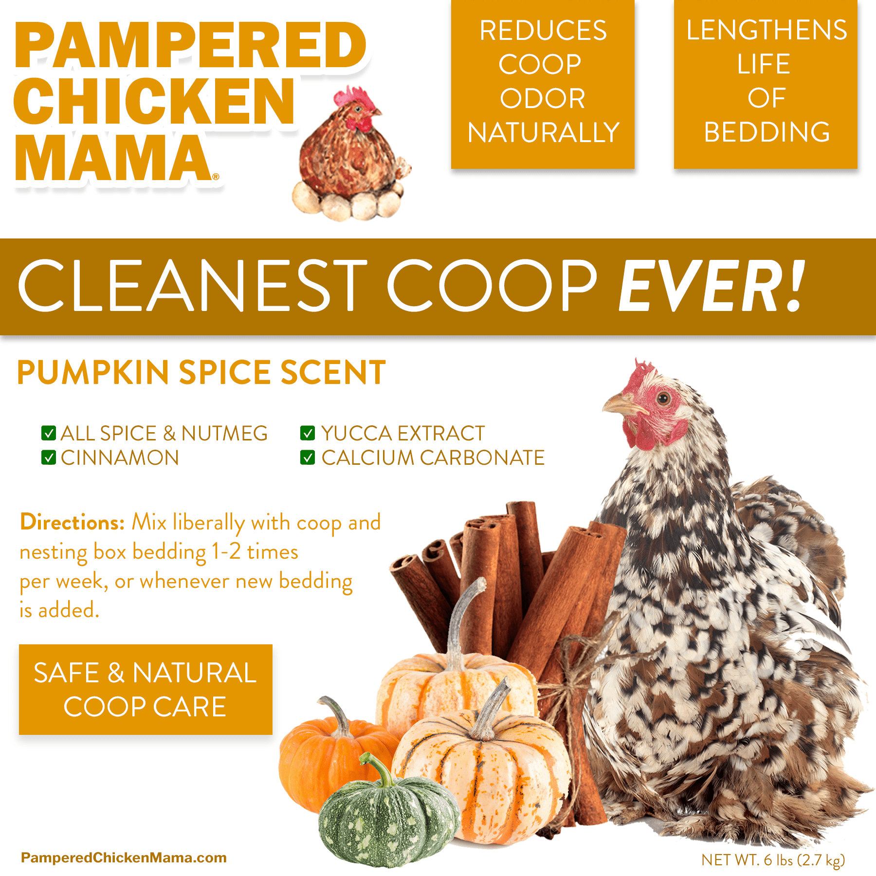 Cleanest Coop Ever! Coop Refresher (6 Pounds) Pumpkin Spice
