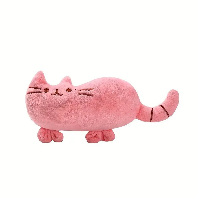Durable Cartoon Cat Teaser Toy for Interactive Play PINK