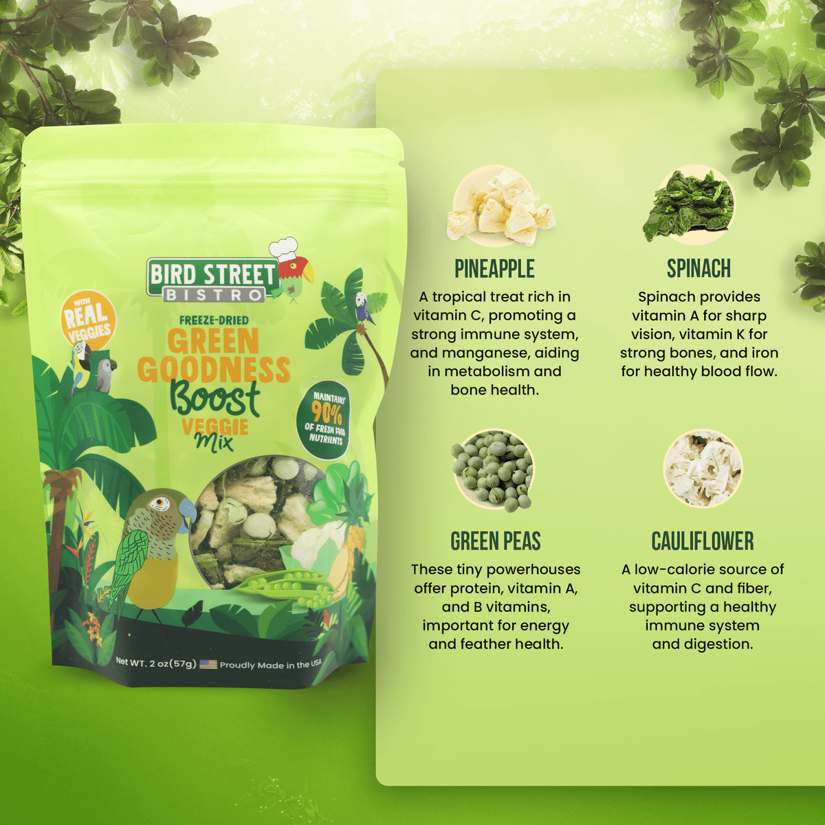 Green Goodness Boost - Parrot Veggies Mix