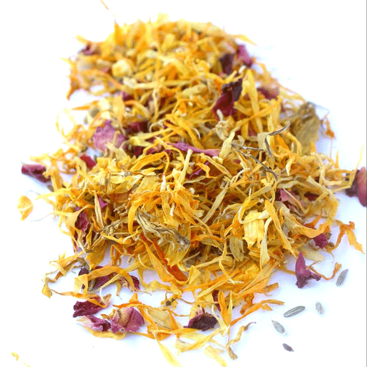 Happy Tummy Herbal Treat & Coop Herbs For Pet Chickens With Spearmint, Dill, Roses, Calendula, & Fenugreek