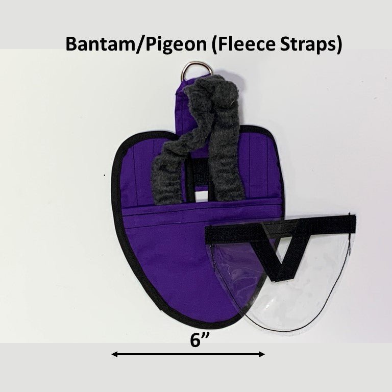 Hen Holster Bird Diaper/Harness (chicken diaper, duck diaper, pigeon diaper with Removable Vinyl Liner) XS (pigeons and small chickens) Purple Wrap around