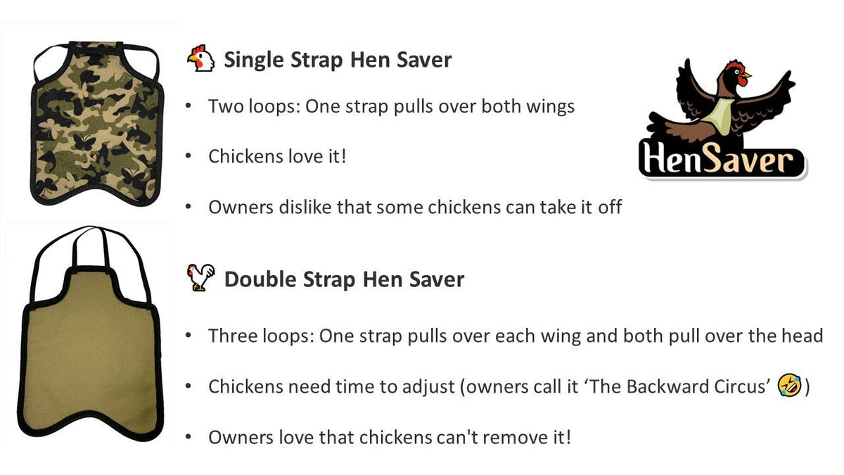Hen Saver Ultra-Light Chicken Saddle for Hens (Cool Mesh Hen Apron with Shoulder Protectors)