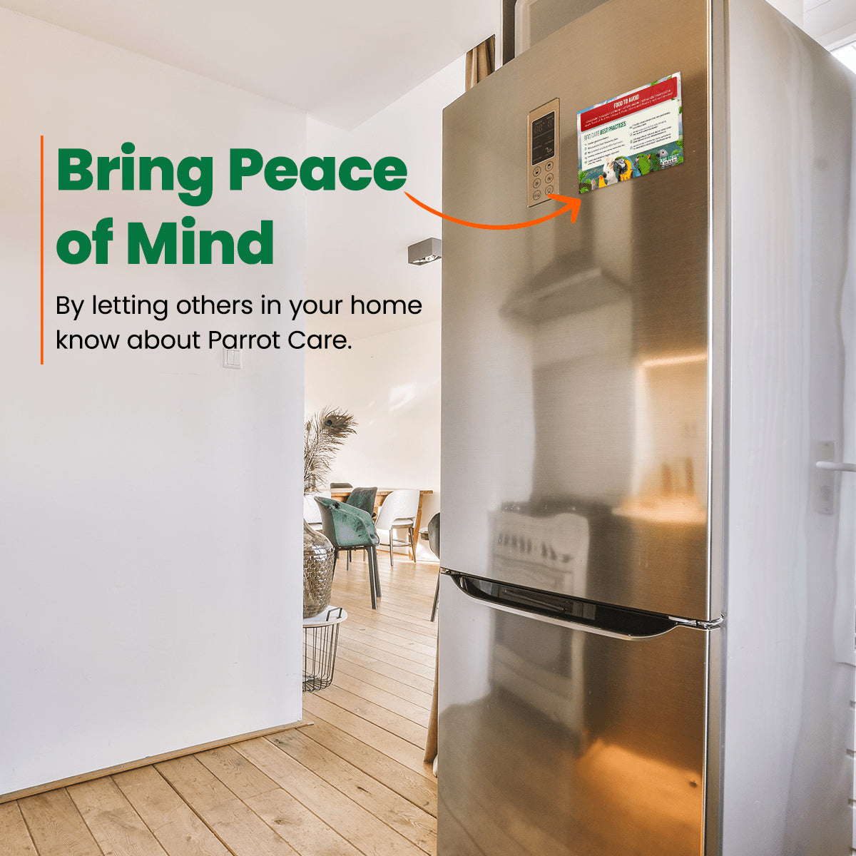 Parrot Care Fridge Magnet