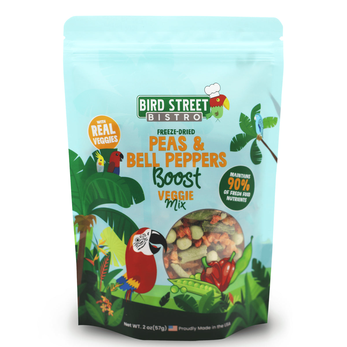 Peas & Bell Peppers Boost - Parrot Veggies Mix