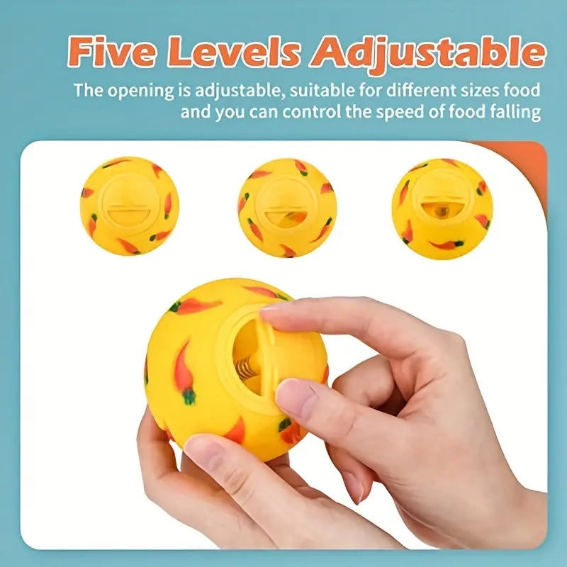 Adjustable Treat Ball Toy for Bunnies - 5 Levels for Mental Stimulation & Boredom Relief