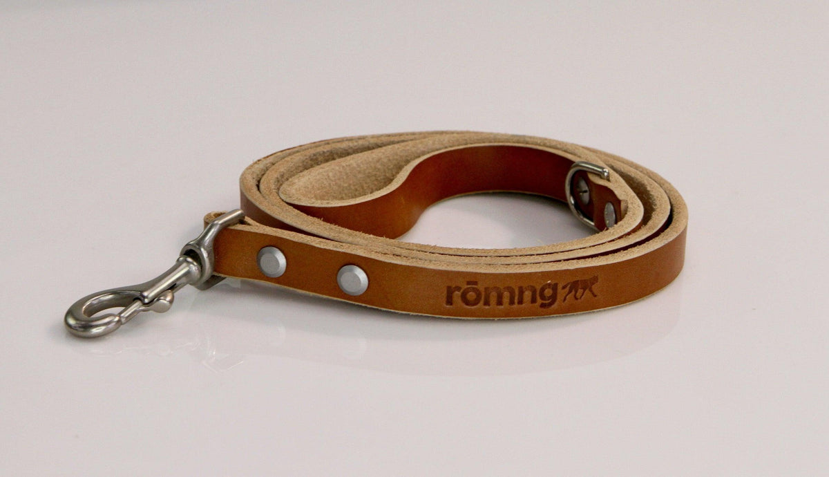 48" Genuine Leather Dog Leashes - Made in USA