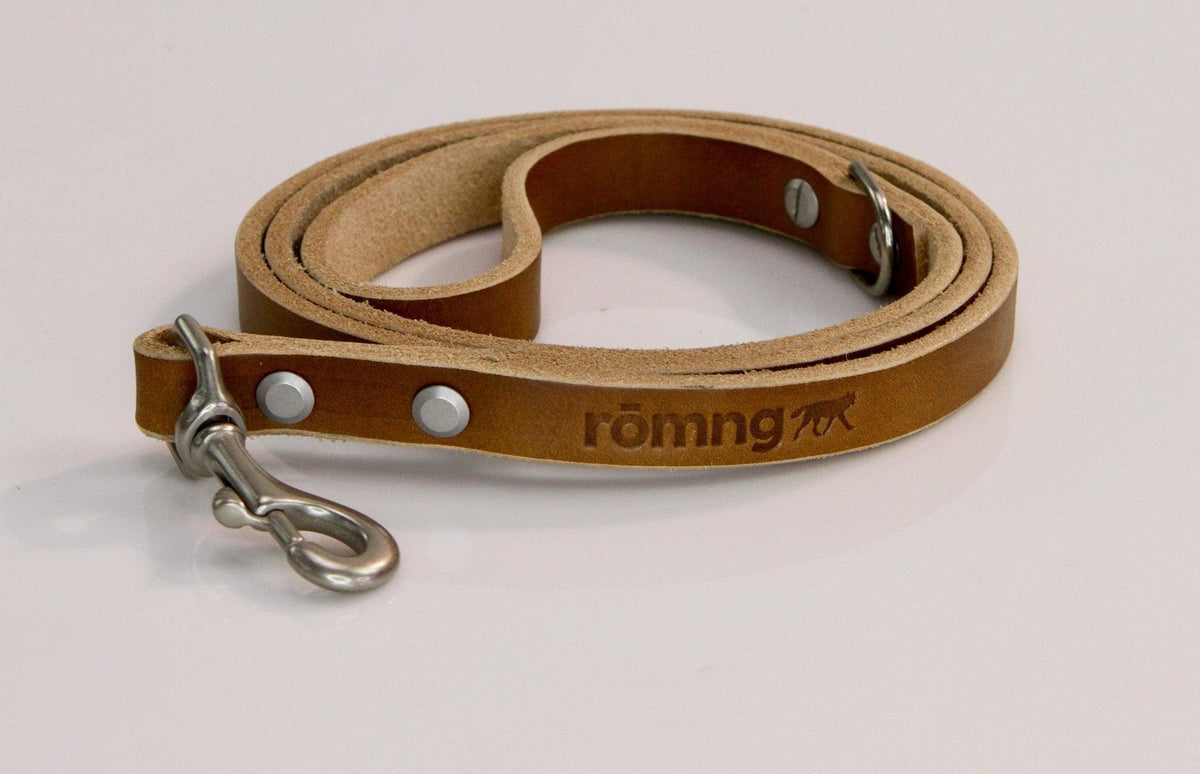 48" Genuine Leather Dog Leashes - Made in USA