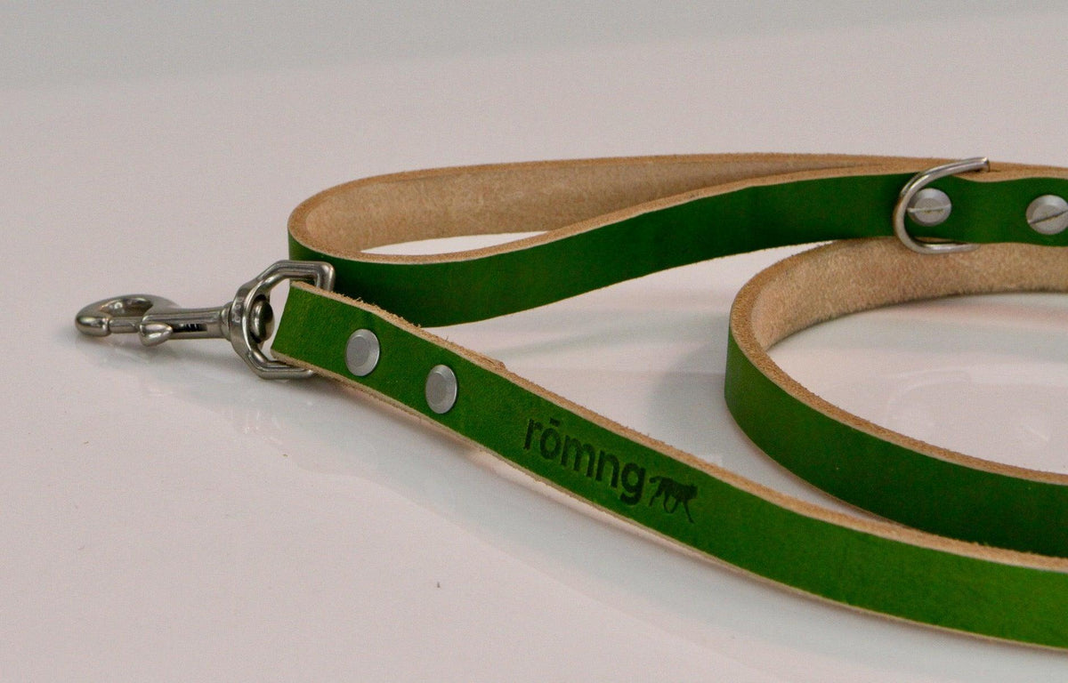 48" Genuine Leather Dog Leashes - Made in USA