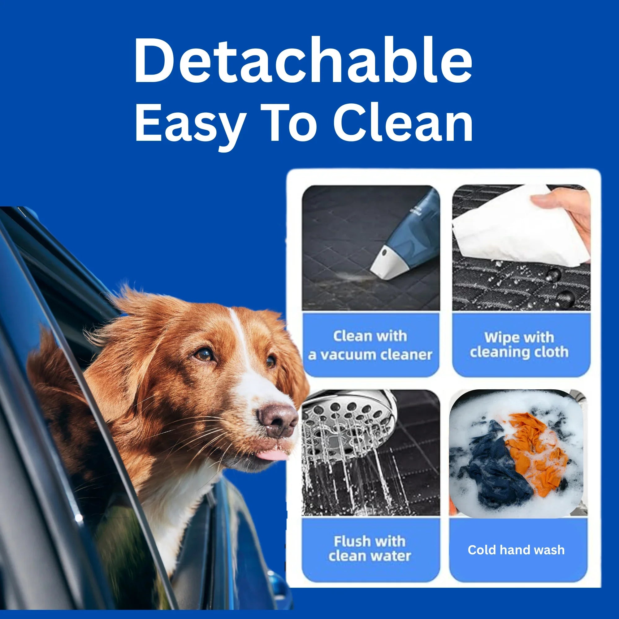 The Miracle Brands – Heavy-Duty Dog Car Seat Cover, 400 lbs Support, Waterproof Hard Bottom