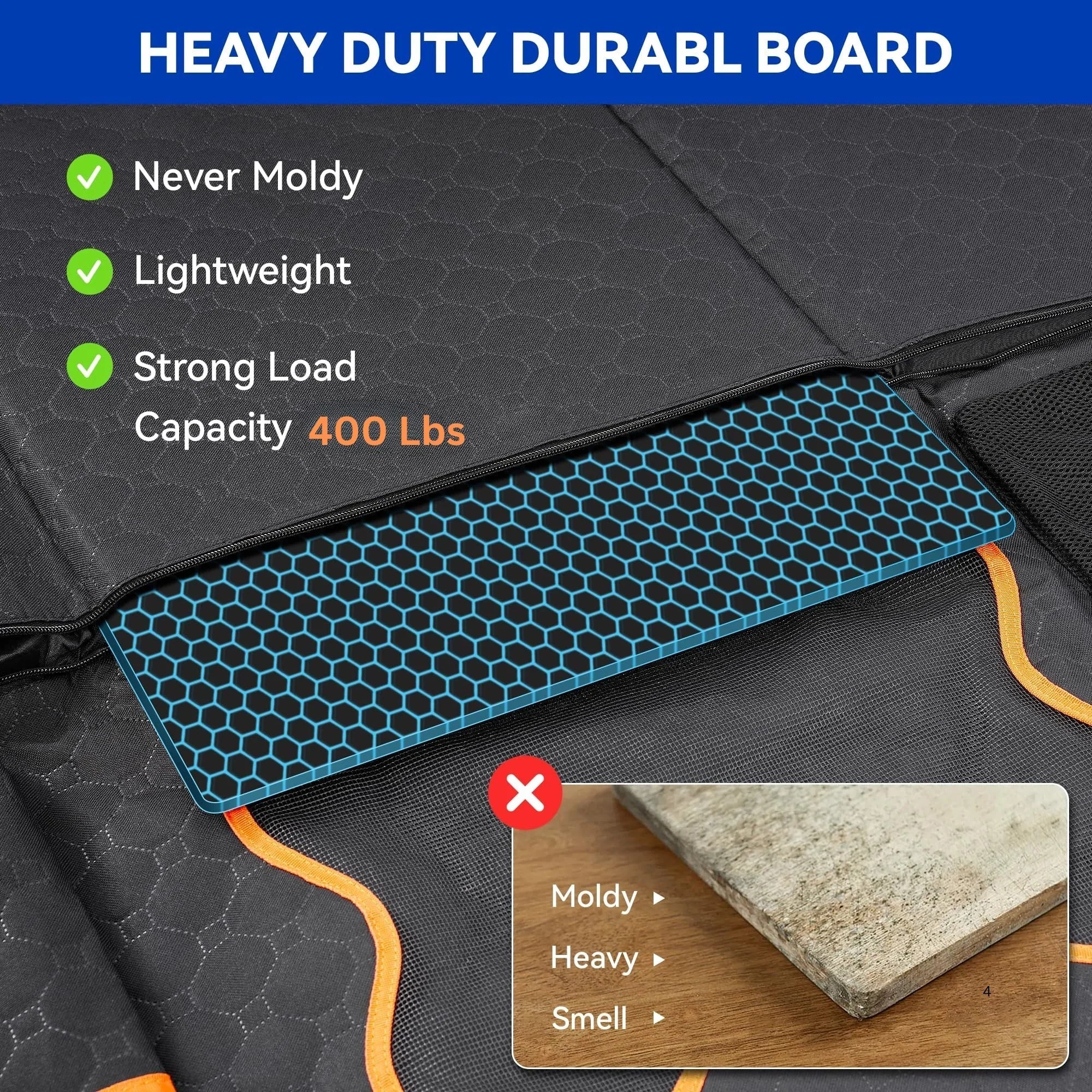 The Miracle Brands – Heavy-Duty Dog Car Seat Cover, 400 lbs Support, Waterproof Hard Bottom