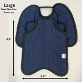 Hen Saver Hen Apron/Saddle with Shoulder Protectors (Made in the USA) Single Strap Denim Large (Most Standard Chickens) Fixed