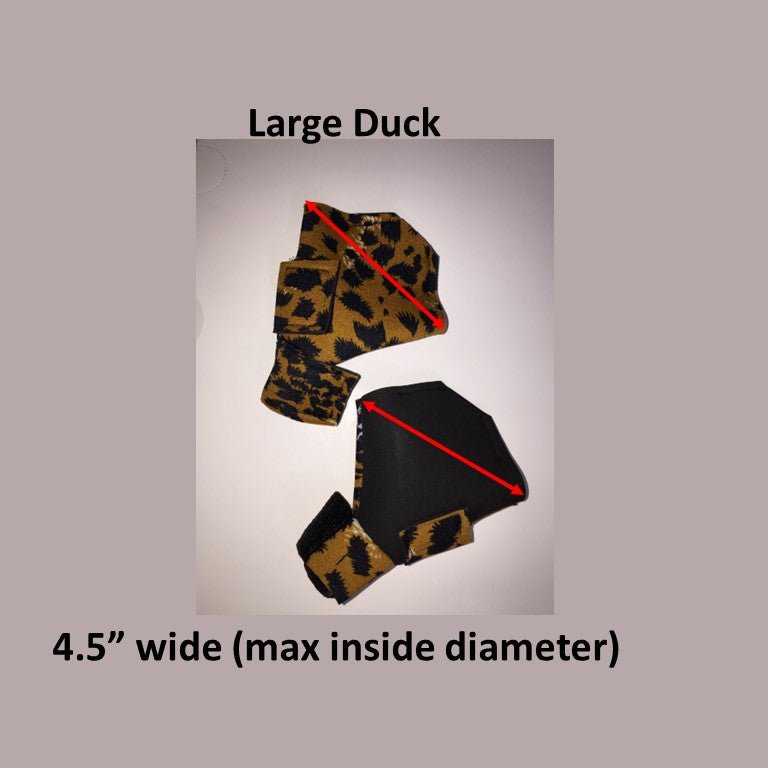 Birdy Bootie (chicken shoes, chicken booties, duck booties and goose shoes) Large Waterfowl Pair (4.5" W x 4" L)) Leopard