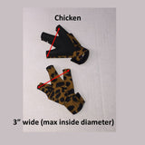Birdy Bootie (Made in USA) Chicken Pair Large (3" W x 3" L) Leopard