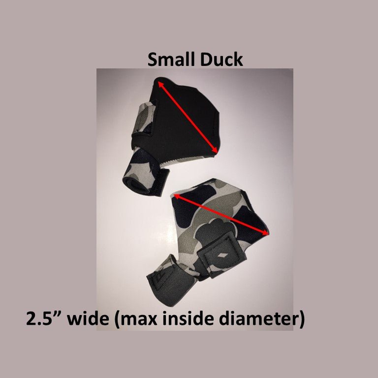 Birdy Bootie (chicken shoes, chicken booties, duck booties and goose shoes) Small Waterfowl Pair (2.5" W x 2.5" L) Gray Camouflage