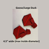 Birdy Bootie (Made in USA) Large Waterfowl Pair (4.5" W x 4" L)) Red