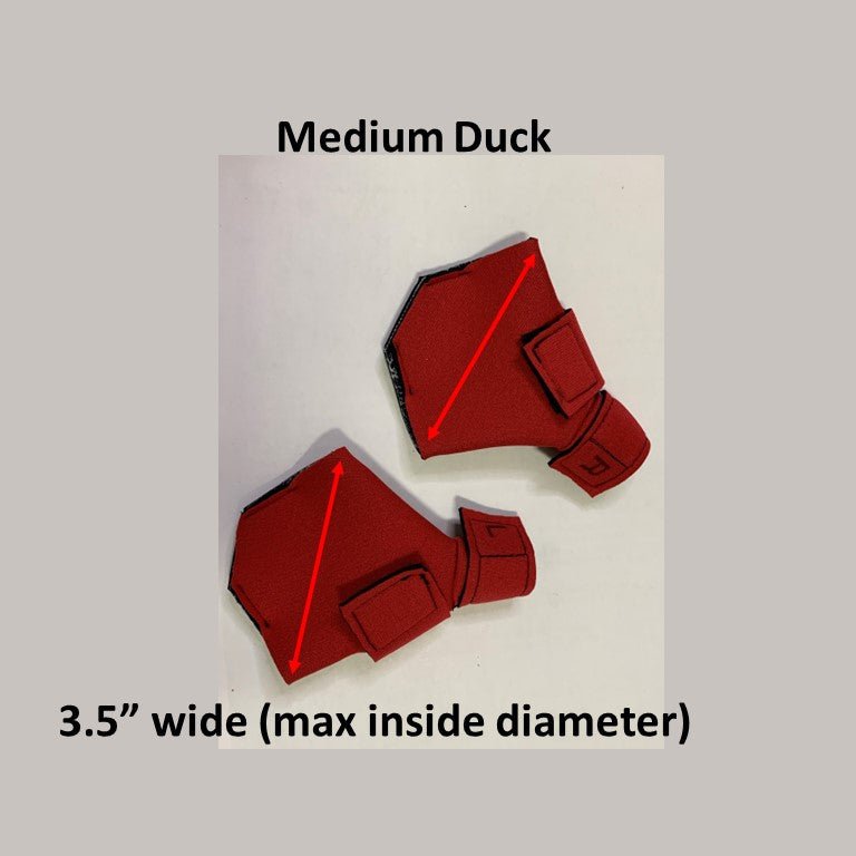 Birdy Bootie (chicken shoes, chicken booties, duck booties and goose shoes) Medium Waterfowl Pair (3.5" W x 3.25" L) Red