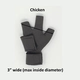 Birdy Bootie (Made in USA) Chicken Pair Large (3" W x 3" L) Gray