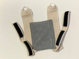 Birdy Bra Crop Supporter / Chest Protector (Made in USA) Hook-and-Loop Gray Fleece