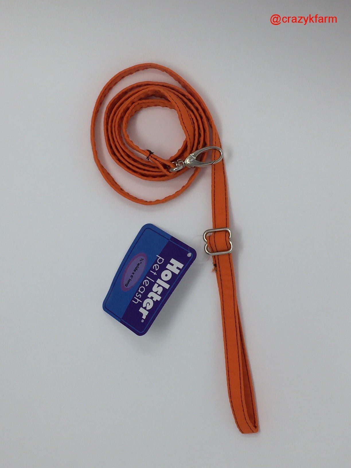 Clearance Holster Leash (Made in USA) Plain Old Orange 6'