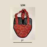 Hen Holster Bird Diaper/Harness with Permanent (Sewn-in) Liner Red Bandana S M (smaller chickens & ducks)