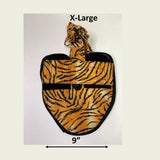 Hen Holster Bird Diaper/Harness with Permanent (Sewn-in) Liner Tiger Stripe XL (larger chickens & ducks)