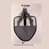 Hen Holster Bird Diaper/Harness with Permanent (Sewn-in) Liner Gray XL (larger chickens & ducks)