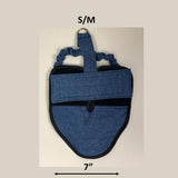 Hen Holster Bird Diaper/Harness with Permanent (Sewn-in) Liner Denim Blue S M (smaller chickens & ducks)