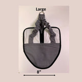 Hen Holster Bird Diaper/Harness with Permanent (Sewn-in) Liner Gray L (most chickens & ducks)
