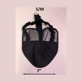 Hen Holster Bird Diaper/Harness with Permanent (Sewn-in) Liner Black S M (smaller chickens & ducks)
