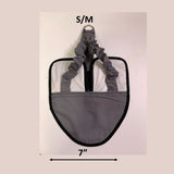 Hen Holster Bird Diaper/Harness with Permanent (Sewn-in) Liner Gray S M (smaller chickens & ducks)