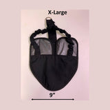 Hen Holster Bird Diaper/Harness with Permanent (Sewn-in) Liner Black XL (larger chickens & ducks)