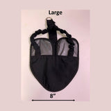 Hen Holster Bird Diaper/Harness with Permanent (Sewn-in) Liner Black L (most chickens & ducks)
