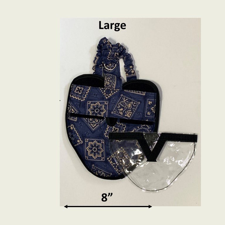 Hen Holster Bird Diaper/Harness (chicken diaper, duck diaper, pigeon diaper with Removable Vinyl Liner) L (most chickens and ducks) Blue Bandana Wrap around