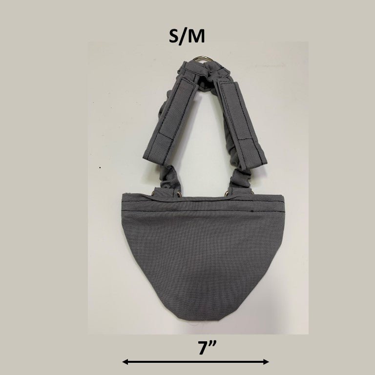 Hen Holster Bird Diaper/Harness (chicken diaper, duck diaper, pigeon diaper with Removable Vinyl Liner) S M (smaller breeds) Gray Bikini bottom