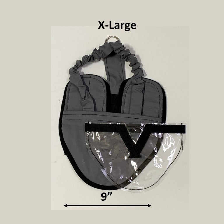 Hen Holster Bird Diaper/Harness (chicken diaper, duck diaper, pigeon diaper with Removable Vinyl Liner) XL (larger breeds) Gray Wrap around