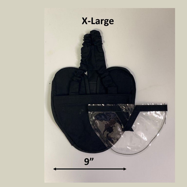 Hen Holster Bird Diaper/Harness (chicken diaper, duck diaper, pigeon diaper with Removable Vinyl Liner) XL (larger breeds) Black Wrap around