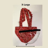 Hen Holster Bird Diaper/Harness (Hand-Made in USA) with Removable Vinyl Liner XL (larger breeds) Red Bandana Bikini bottom