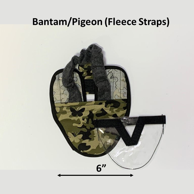 Hen Holster Bird Diaper/Harness (chicken diaper, duck diaper, pigeon diaper with Removable Vinyl Liner) XS (bantams & pigeons) Butterfly Camo Wrap around