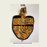 Hen Holster Bird Diaper/Harness (Hand-Made in USA) with Removable Vinyl Liner S M (smaller breeds) Tiger Wrap around