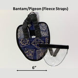 Hen Holster Bird Diaper/Harness (Hand-Made in USA) with Removable Vinyl Liner XS (bantams & pigeons) Blue Bandana Wrap around