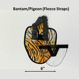 Hen Holster Bird Diaper/Harness (Hand-Made in USA) with Removable Vinyl Liner XS (bantams & pigeons) Tiger Wrap around