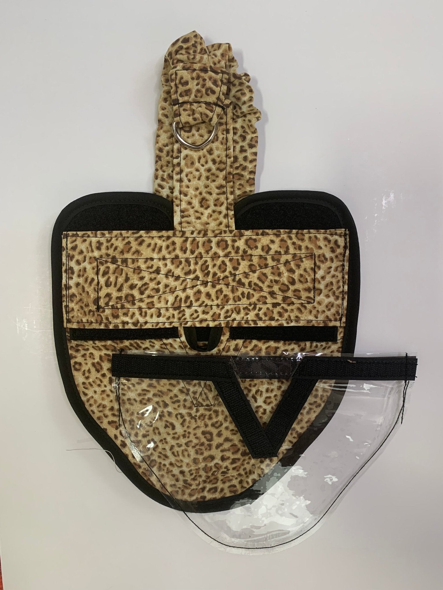 Hen Holster Bird Diaper/Harness (chicken diaper, duck diaper, pigeon diaper with Removable Vinyl Liner) Leopard Wrap around