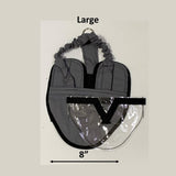 Hen Holster Bird Diaper/Harness (Hand-Made in USA) with Removable Vinyl Liner L (most chickens and ducks) Gray Wrap around