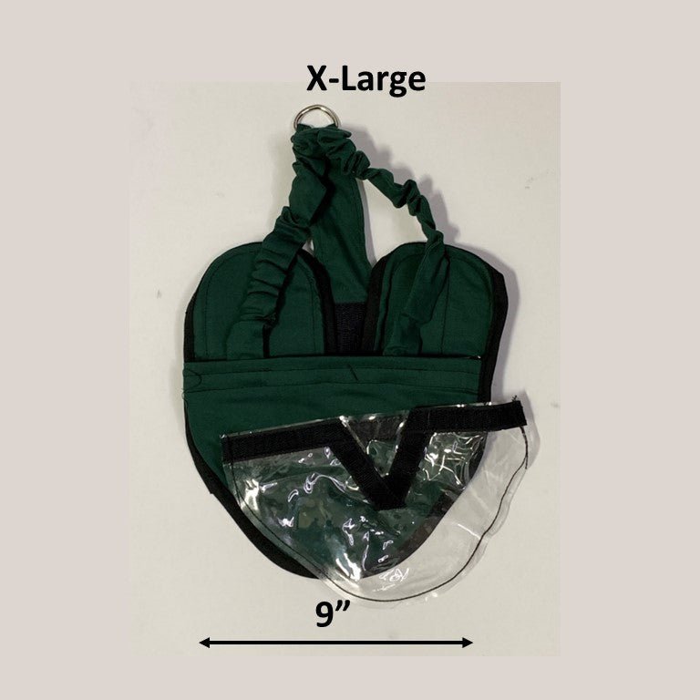 Hen Holster Bird Diaper/Harness (chicken diaper, duck diaper, pigeon diaper with Removable Vinyl Liner) XL (larger breeds) Hunter Green Wrap around